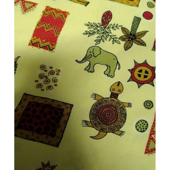 Vintage Connie Choi Mini Dress Size M Yellow Animals Sleeveless Tie - Picture 8 of 13